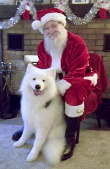 Santa with dog